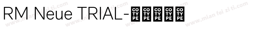 RM Neue TRIAL字体转换